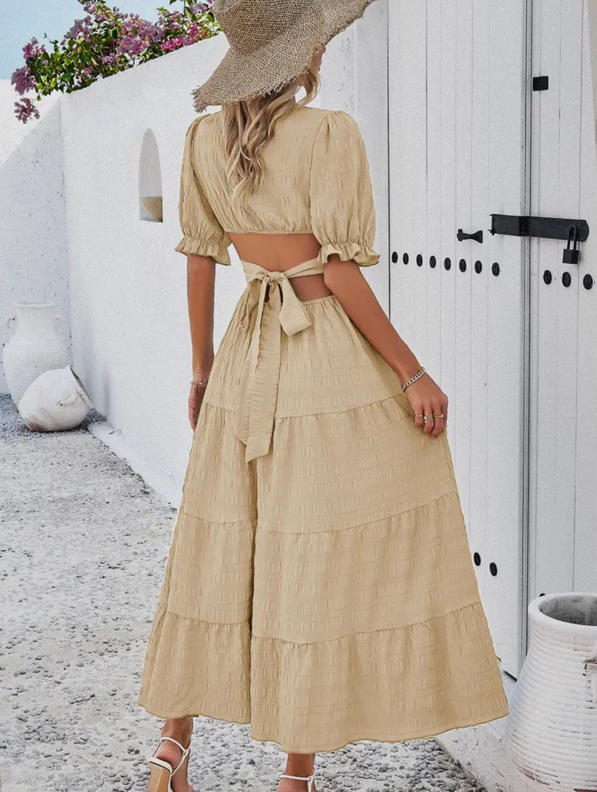 Summer Tan Dress – Mint Grove Boutique