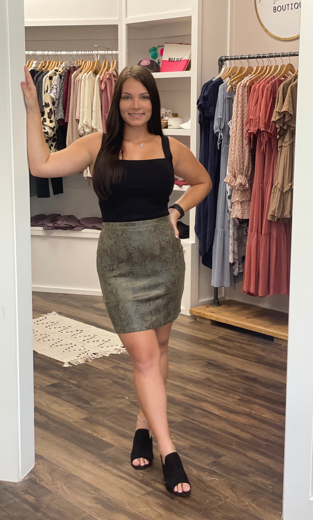 Mochi Snake Skin Skirt